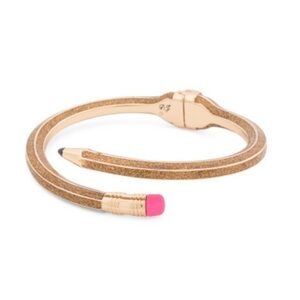 Betsey Johnson Gold Glitter Pencil Bracelet NWT